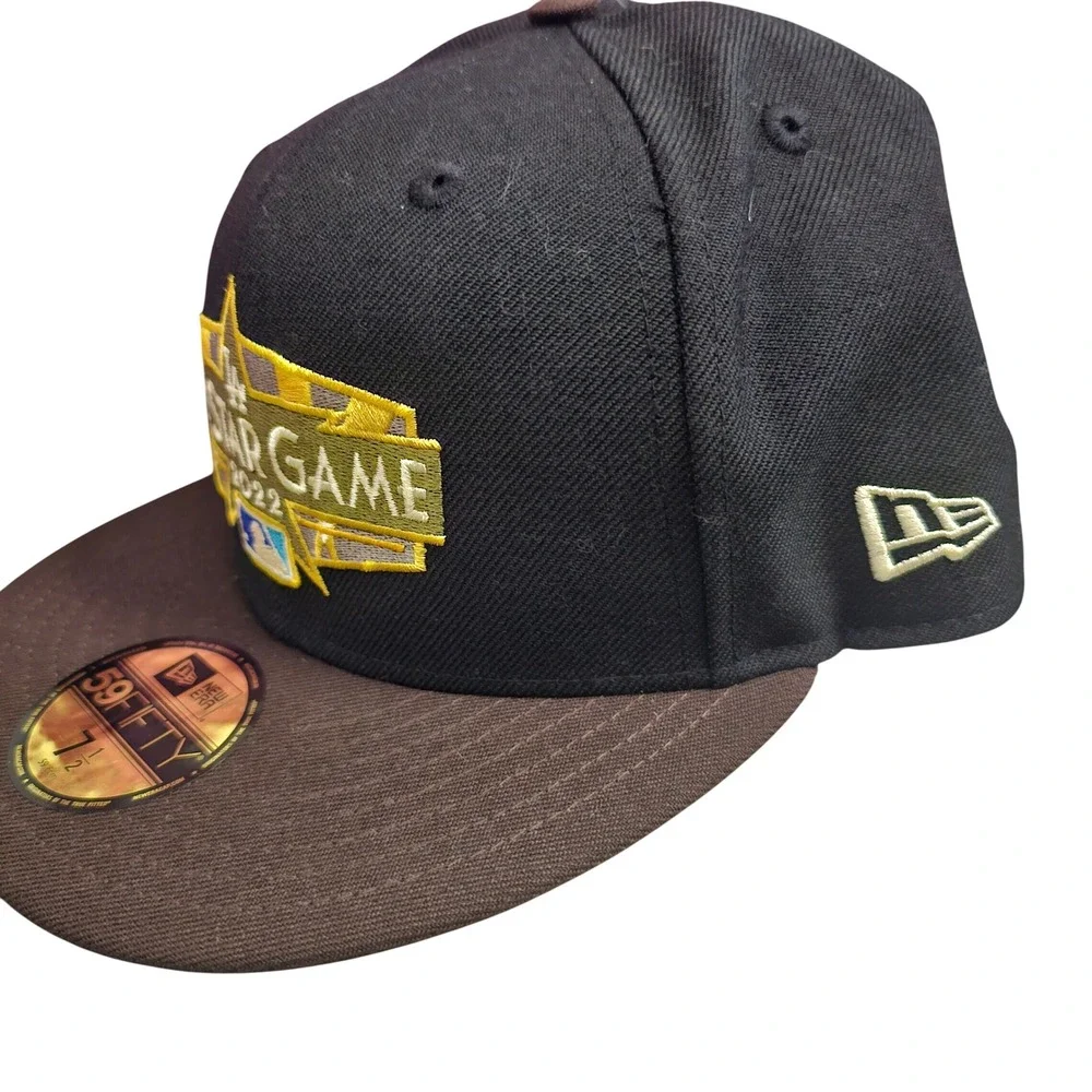 New Era 59FIFTY LA Dodgers 2022 All-Star Game Hat Black Brown NWT Size 7 1/2